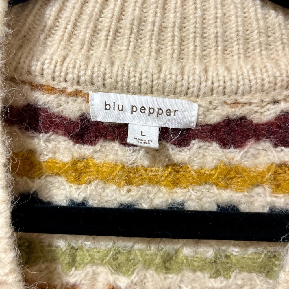 Blu Pepper Multicolor Patterned Cardigan - image 2